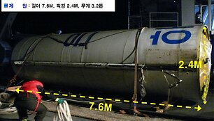 &Scaron;iaurės Korėjos &bdquo;Unha-3&ldquo; raketos dalis