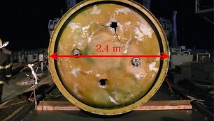&Scaron;iaurės Korėjos &bdquo;Unha-3&ldquo; raketos dalis