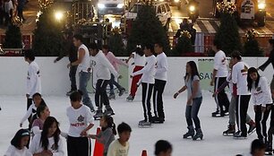 Žiemos parkas Zocalo aik&scaron;tėje