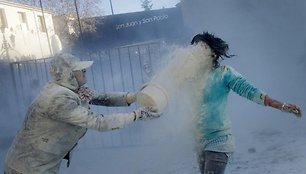 „Els Enfarinats“ festivalio akimirka