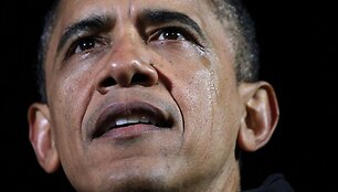 Verkiantis JAV prezidentas Barackas Obama