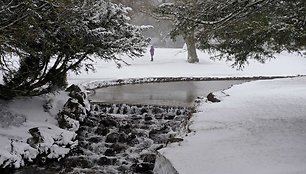 Sniegas Anglijos šiaurės vakaruose