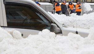 Kijeve valomas sniegas