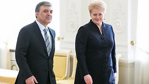 Turkijos prezidentas Abdullahas Gulu ir Lietuvos prezidentė Dalia Grybauskaitė