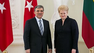 Turkijos prezidentas Abdullahas Gulu ir Lietuvos prezidentė Dalia Grybauskaitė