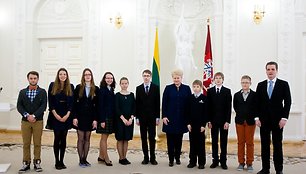 Dalia Grybauskaitė pasveikino projekto „Tūkstantmečio vaikai“ nugalėtojus