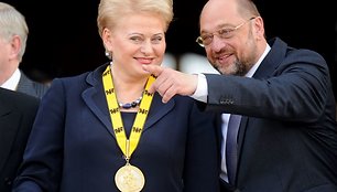 Dalia Grybauskaitė ir Europos Parlamento prezidentas Martinas Schulzas