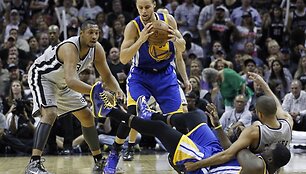 San Antonijaus &bdquo;Spurs&ldquo; ir &bdquo;Golden State Warriors&ldquo; rungtynių akimirka