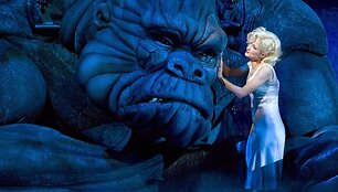 Aktorė Esther Hannaford &bdquo;King Kong&ldquo; repeticijoje