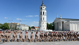 I&scaron; Afganistano grįžusių karių sutikimo ceremonija Vilniuje