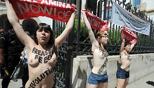 „Femen“ aktyvisčių protestas Tunise