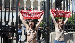 „Femen“ aktyvisčių protestas Tunise