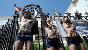 „Femen“ aktyvisčių protestas Tunise