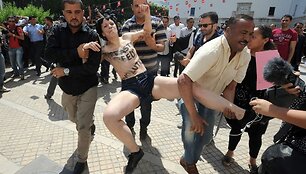 &bdquo;Femen&ldquo; aktyvisčių protestas Tunise