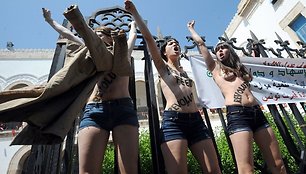 „Femen“ aktyvisčių protestas Tunise