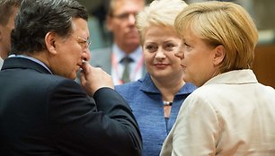 Jose Manuelis Barroso, Dalia Grybauskaitė ir Angela Merkel