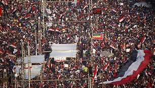 Protestuotojai Kaire