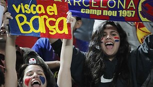 Lionelio Messi ir &bdquo;Barcelona&ldquo; klubo gerbėjos