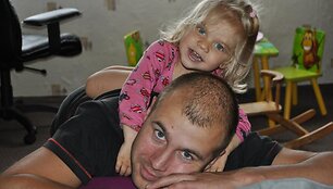 Mantas Mačius su dukra Rugile