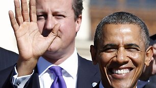 JAV prezidentas Barackas Obama ir Didžiosios Britanijos ministras pirmininkas Davidas Cameronas