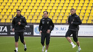 Lietuvos futbolo rinktinės treniruotė