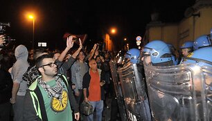 Protestuotojai Italijoje