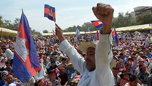 Protestas Kambodžos sostinėje