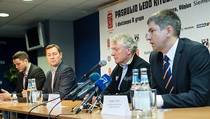 Spaudos konferencija dėl 2014-ųjų pasaulio ledo ritulio čempionato Lietuvoje