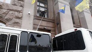 Kijeve protestuotojai susirėmė su Ukrainos milicija