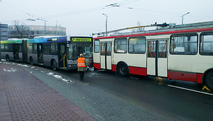 Autobuso ir troleibuso avarija Vilniuje