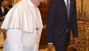 Popiežius Pranci&scaron;kus ir JAV prezidentas Barackas Obama