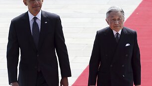 JAV prezidentas Barackas Obama ir Japonijos imperatorius Akihito