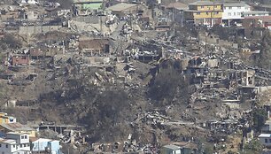 Gaisro padariniai Valparaiso mieste