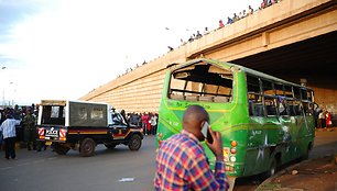 Nairobyje sprogus bomboms autobusuose žuvo mažiausiai du žmonės