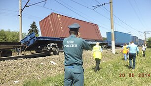 Netoli Maskvos susidūrė traukiniai