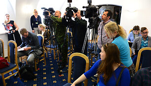 Spaudos konferencija Kra&scaron;to apsaugos ministerijoje