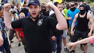 Ukrainos protestuotojai prie Rusijos konsulato Odesoje