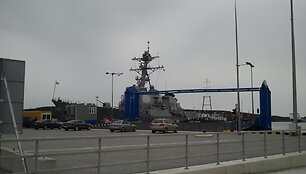 Klaipėdoje prisi&scaron;vartavo JAV karo laivas &bdquo;USS OSCAR AUSTIN&ldquo;
