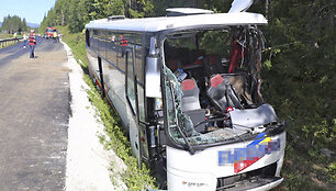 Norvegijoje sudužęs autobusas