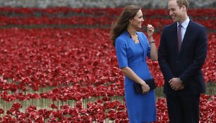 Didžiosios Britanijos princas Williamas ir Kembridžo hercogienė Catherine 