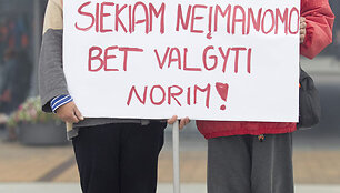 Valytojų mitingas Vilniuje