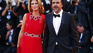 Alejandro Inarritu su žmona Maria Eladia Hagerman