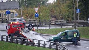 „Peugeot Partner“ automobilio avarija Vilniuje. 