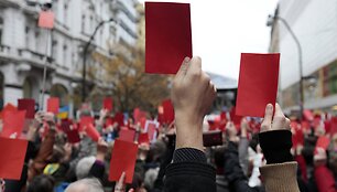 Demonstrantai Prahoje 