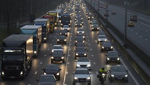 Transporto spūstis Belgijoje 