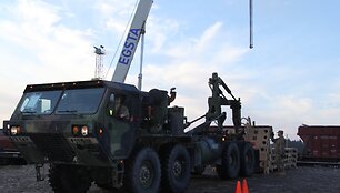 JAV karinio transporto atvykimas