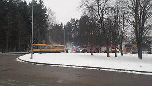 Autobuso gaisras Vilniuje