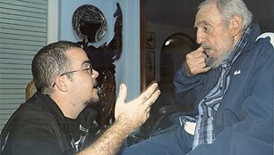 Fidelis Castro ir Havanos universiteto studentų sąjungos lyderis Randy Perdomo