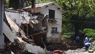 Potvynio padariniai Kordobos provincijoje, Argentinoje.