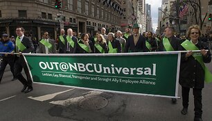 Niujorko &Scaron;v.Patriko dienos parade buvo leista žygiuoti grupei gėjų